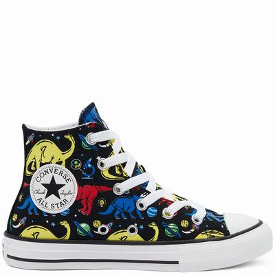 Converse Dino Class Chuck Taylor All Star - Lasten Matalavartiset Tennarit - Mustat/Monivärinen